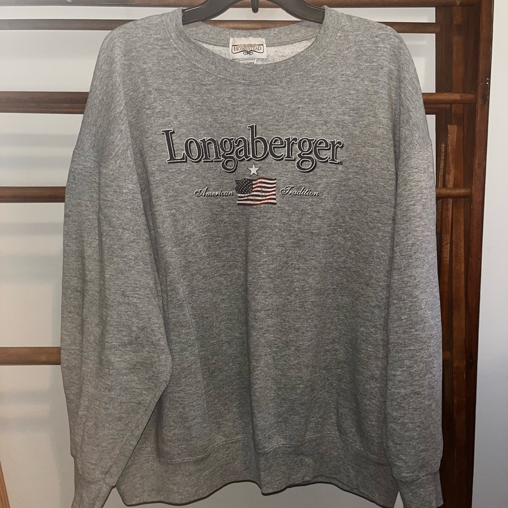 Gray longaberger crew neck